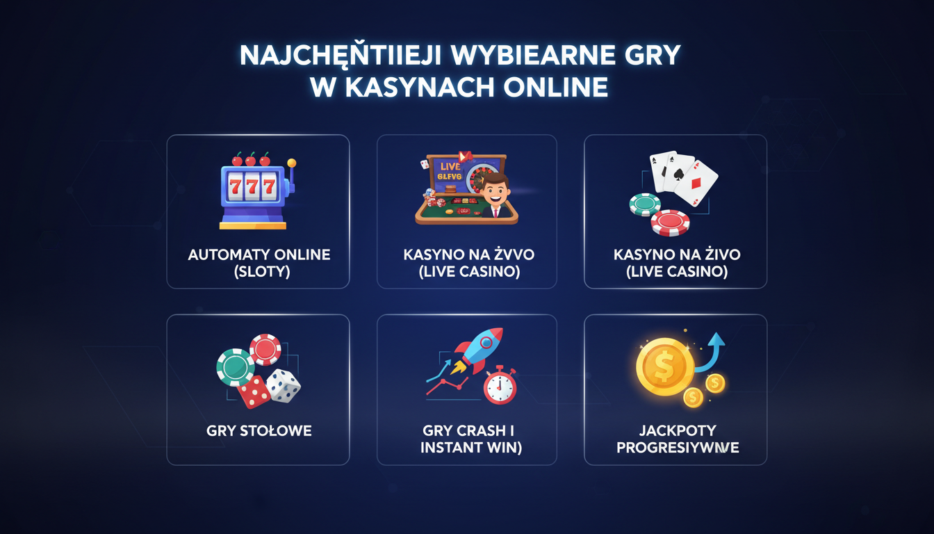 Najchętniej wybierane gry w kasynach online